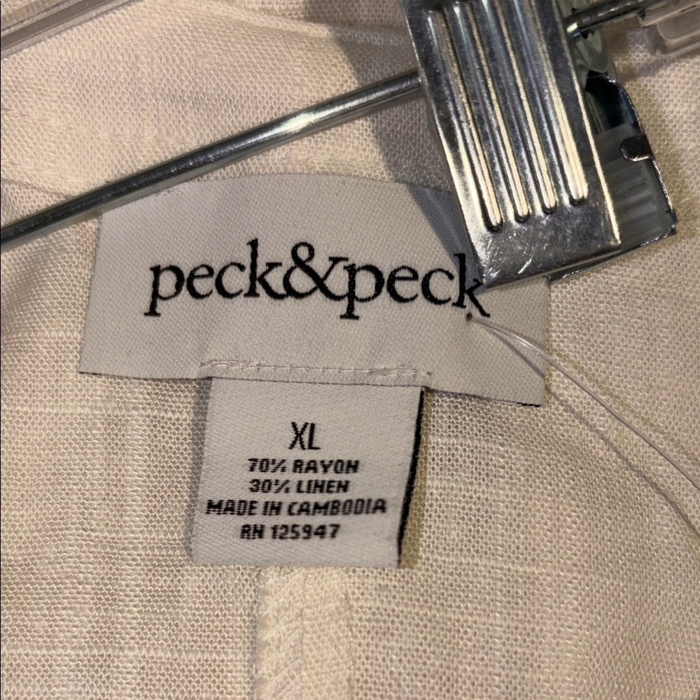 Peck & Peck White Sleeveless Midi Dress with Button Accents - Picture 8 of 9
